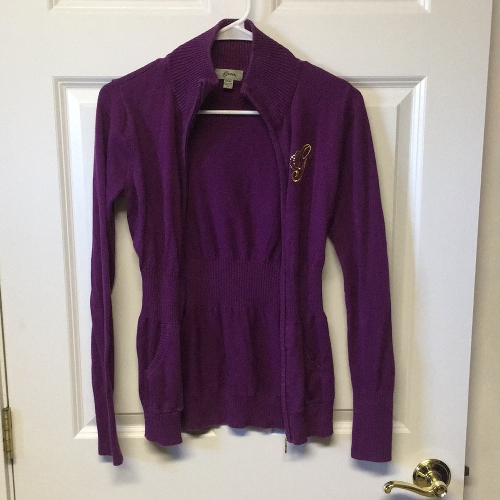 Vintage Guess zip-up sweater